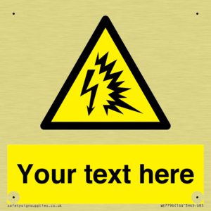 Custom warning Arc flash